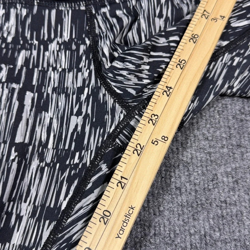 Nike Dri-FIT Running Leggings Womens Small Black White Abstract Mesh Crop‎